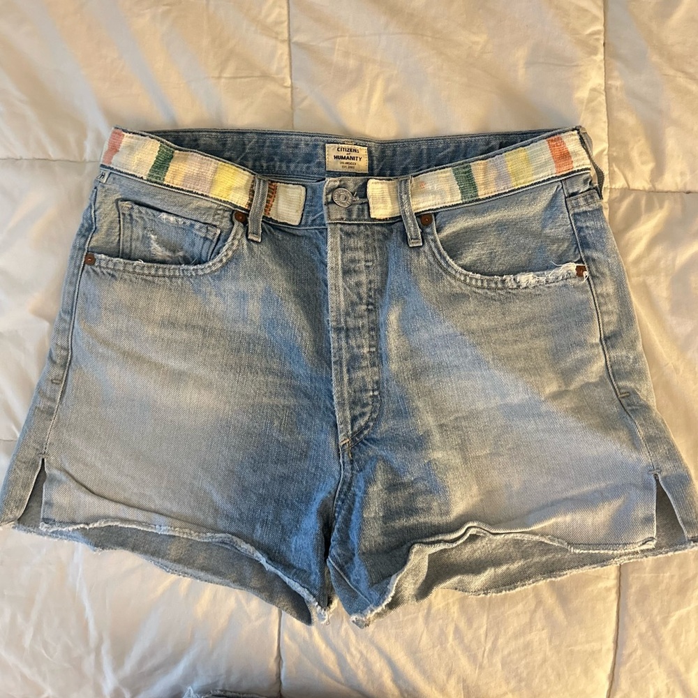 Citizens of Humanity high rise denim shorts